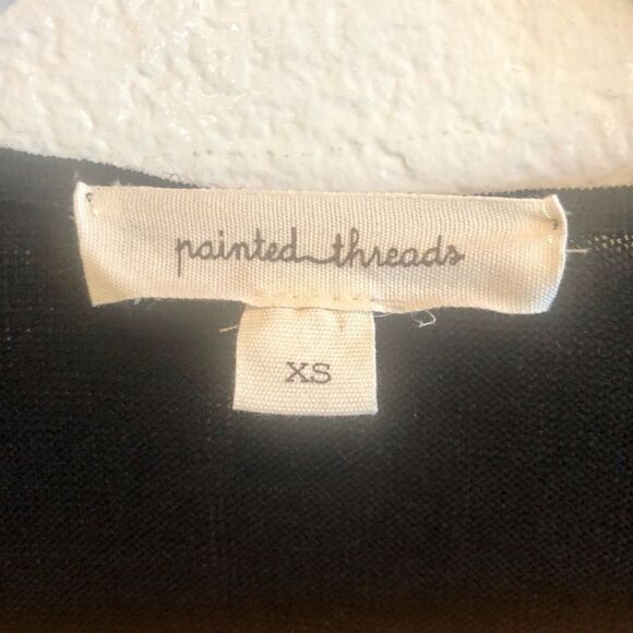 Painted Threads Long Black Cardigan - Picture 4 of 8